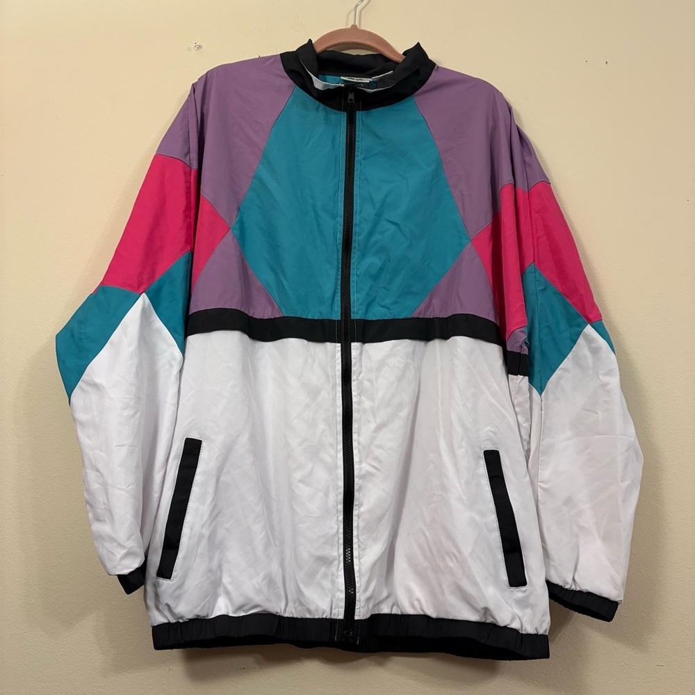 Funny Guy Mugs Like Totally Retro Neon Windbreaker men’s XL vintage style